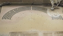 Abrasive Water Jet Cutting Steel Holes